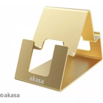 AKASA Ständer Widder Pico, Aluminiumständer für Handy und Tablet, gold