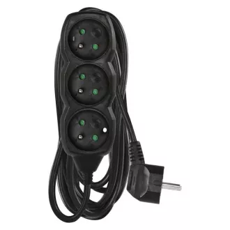 Solight Verlängerungskabel, 3 Steckdosen, weiß, 5m Solight Verlängerungskabel, 3 Steckdosen, weiß, 5m