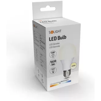 Solight LED-Lampe, klassische Form, 12W, E27, 4000K, 270°, 1020lm