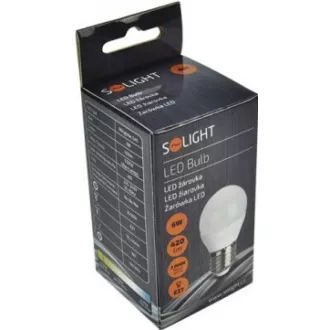 Solight LED-Glühbirne, Miniglobe, 6W, E27, 3000K, 510lm Solight LED-Glühbirne, Miniglobe, 6W, E27, 3000K, 510lm
