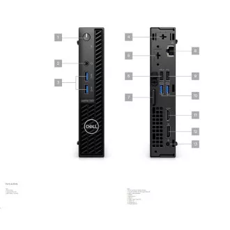 DELL PC OptiPlex Micro 7010 MFF/TPM/i5-13500T/16GB/512GB SSD/90W Type-C/WLAN/vPro/Kb/Maus/W11 Pro/3Y PS NBD