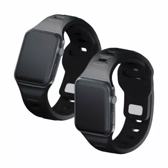 3mk Uhrenarmband für Apple 42/44/45/49 mm Schwarz