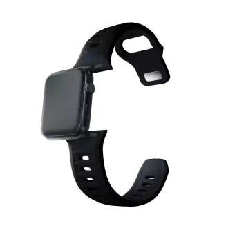 3mk Uhrenarmband für Apple 42/44/45/49 mm Schwarz