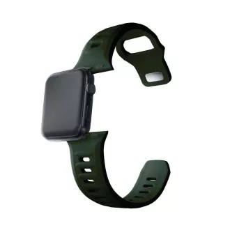 3mk Uhrenarmband für Apple 42/44/45/49 mm Dunkelgrün