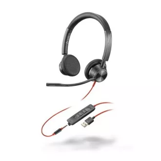 Poly Blackwire 3325 Headset, 3,5 mm Klinke, USB-A, Stereo Poly Blackwire 3325 Headset, 3,5 mm Klinke, USB-A, Stereo