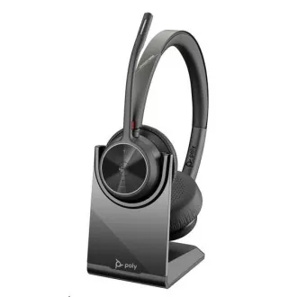 Poly Voyager 4320 MS Teams schnurloses Headset, BT700 USB-A Adapter, Stereo, Ladestation