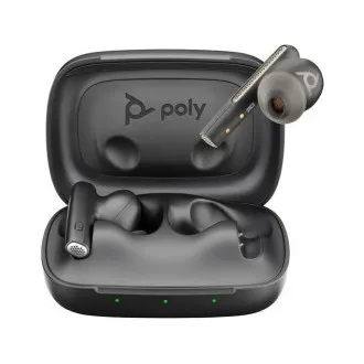 Poly Voyager Free 60 Bluetooth-Headset, BT700 USB-A-Adapter, Ladetasche, schwarz