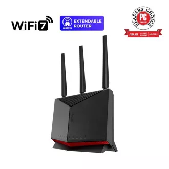 ASUS Router RT-BE86U, Gaming WiFi7 Router, AiMesh, 2xWAN, 3xLAN, 1xUSB 3.2