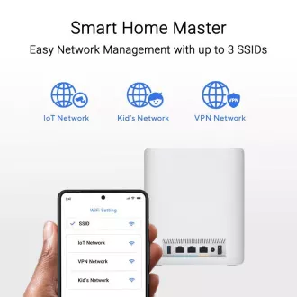 ASUS ZenWifi BT10 3er-Pack, WiFi7 Extendable Router, AiMesh, 2x WAN/LAN, 1x LAN, 1x 3.0 ASUS ZenWifi BT10 3er-Pack, WiFi7 Extendable Router, AiMesh, 2x WAN/LAN, 1x LAN, 1x 3.0