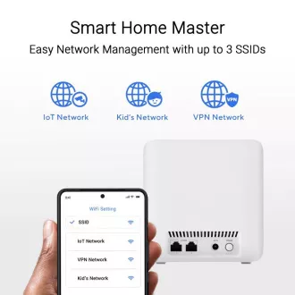 ASUS ZenWifi BD4 1er-Pack, WiFi7 Erweiterbarer Router, AiMesh, 2x WAN/LAN ASUS ZenWifi BD4 1er-Pack, WiFi7 Erweiterbarer Router, AiMesh, 2x WAN/LAN