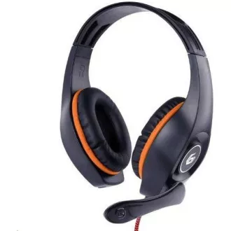 GEMBIRD Kopfhörer mit Mikrofon GHS-05-M, Gaming, schwarz-blau, 1x 4-Pol 3,5mm Klinke