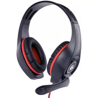 GEMBIRD Kopfhörer mit Mikrofon GHS-05-M, Gaming, schwarz-blau, 1x 4-Pol 3,5mm Klinke