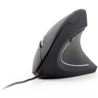 GEMBIRD Maus MUSW-ERGO-01, vertikal, kabellos, USB-Empfänger, schwarz