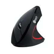 C-TECH Maus VEM-09C, vertikal, 6 Tasten, schwarz, USB