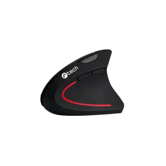 C-TECH Maus VEM-09C, vertikal, 6 Tasten, schwarz, USB