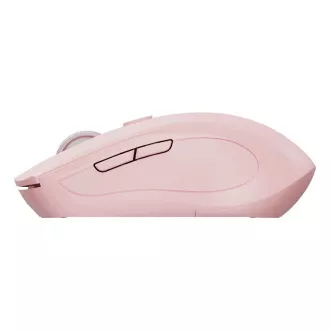 C-TECH Dual Mode Maus WLM-12PK, kabellos, 1600DPI, 6 Tasten, rosa, USB-Nano-Empfänger