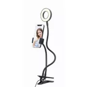 GEMBIRD Selfie-Ecke LED-Ring mit Telefonhalter, USB