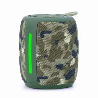 GEMBIRD Lautsprecher SPK-BT-LED-03-CM, Bluetooth, 5W, RGB LED Hintergrundbeleuchtung, Camo