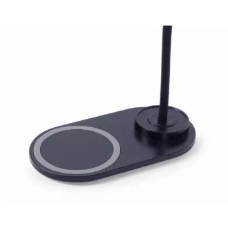 GEMBIRD Drahtloses QI-Ladegerät, 10W, mit LED-Licht, schwarz