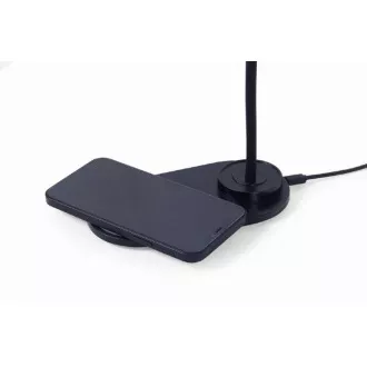 GEMBIRD Drahtloses QI-Ladegerät, 10W, mit LED-Licht, schwarz
