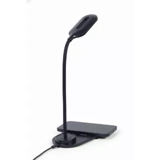 GEMBIRD Drahtloses QI-Ladegerät, 10W, mit LED-Licht, schwarz