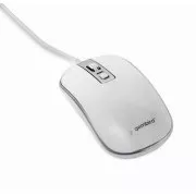 GEMBIRD Maus MUS-4B-06-WS, kabelgebunden, optisch, USB, weiß/silber