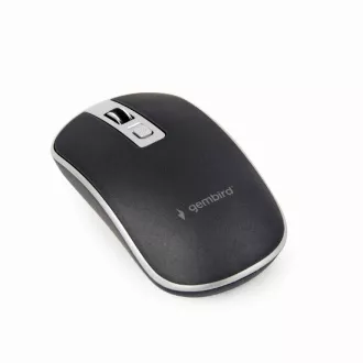 GEMBIRD Maus MUSW-4B-06, schwarz-silber, kabellos, USB-Nano-Empfänger