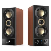 GENIUS Lautsprecher SP-HF800BT, 2.0, 20W, Bluetooth, 3.5mm Klinke, Holz