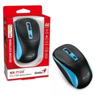 GENIUS Maus NX-7123/ 1200 dpi/ kabellos/ Copilot/ schwarz und blau