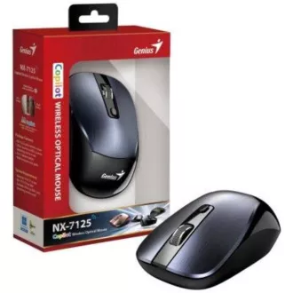 GENIUS Maus NX-7125 Iron Grey/ 1200 dpi/ kabellos/ Copilot/ grau metallic