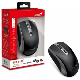 GENIUS Maus ECO-8150/ 1200 dpi/ kabellos/ wiederaufladbar/ Copilot/ schwarz/grau