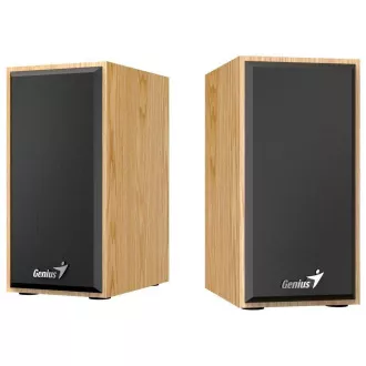 GENIUS Lautsprecher SP-HF180, 3,5mm Klinke, 6W, helles Holz