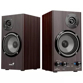GENIUS Lautsprecher SP-HF520BT, BT, 3,5mm Klinke, 20W, dunkles Holz
