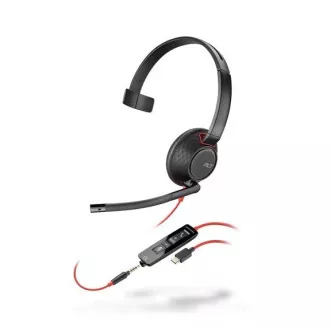 Poly Blackwire 5210 Headset, 3,5 mm Klinke USB-C/A Adapter, mono Poly Blackwire 5210 Headset, 3,5 mm Klinke USB-C/A Adapter, mono