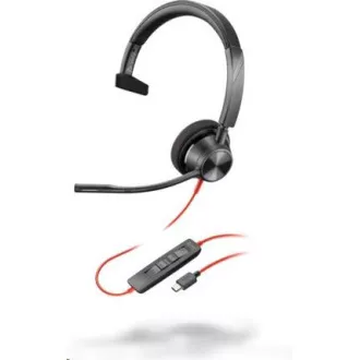 Poly Blackwire 3310 Headset, USB-C/A-Adapter, mono