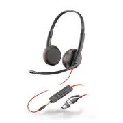 Poly Blackwire 3325 MS Teams Headset, 3,5 mm Klinke   USB-C/A Adapter, Stereo