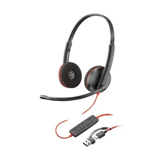 Poly Blackwire 3220 Headset, USB-C/A-Adapter, Stereo Poly Blackwire 3220 Headset, USB-C/A-Adapter, Stereo