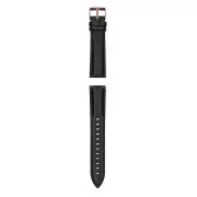 Garett Universalband 20 mm, schwarz mit Goldschließe, Ökoleder