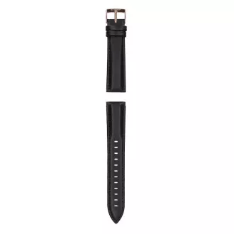 Garett Universalband 20 mm, schwarz mit Goldschließe, Ökoleder