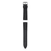 Garett Universalband 20 mm, schwarz mit silberner Schließe, Leder