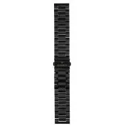 Garett Universalband 22 mm, schwarzes Metall, Massivbauweise