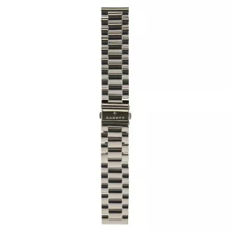 Garett Universalband 22 mm, silbernes Metall, Massivbauweise
