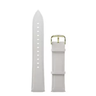 Garett Universalband 20 mm, weiß mit Goldschließe, Leder
