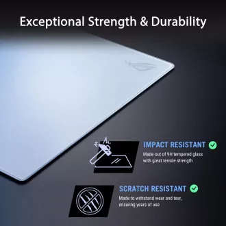 ASUS Mauspad ROG Moonstone ACE (Größe L / Weiß), Glas ASUS Mauspad ROG Moonstone ACE (Größe L / Weiß), Glas