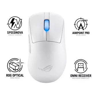 ASUS Maus ROG Keris II Ace, kabellose Gaming-Maus, weiß