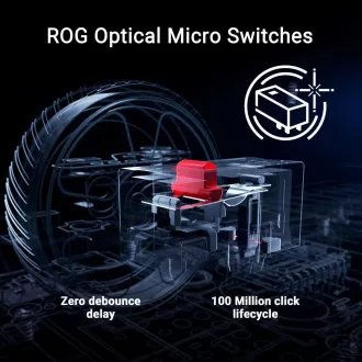 ASUS Maus ROG Keris II Ace, kabellose Gaming-Maus, weiß