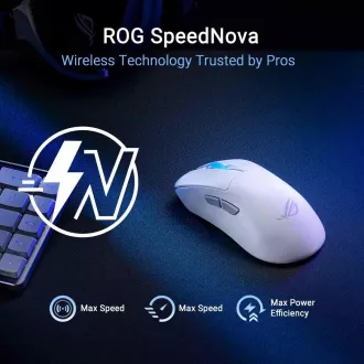 ASUS Maus ROG Keris II Ace, kabellose Gaming-Maus, weiß