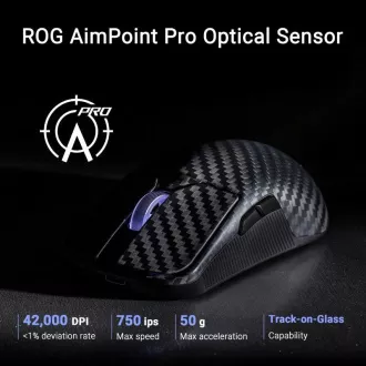 ASUS Gaming-Maus ROG Harpe Ace Extreme, Drahtlos BT, RF 2.4GHz, Schwarz