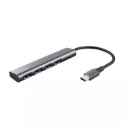 TRUST Halyx Aluminium USB-C auf 4 Port USB-A 3.2 Gen1 Hub