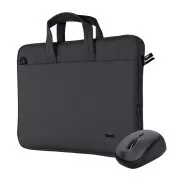 TRUST 16" Notebooktasche   kabellose Maus, Schwarz